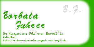 borbala fuhrer business card